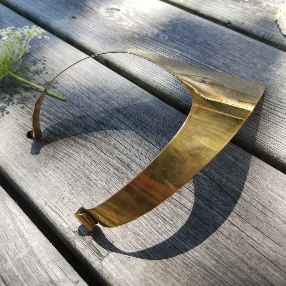 Stunning runway Brass choker bold necklace - Picture 5 of 5